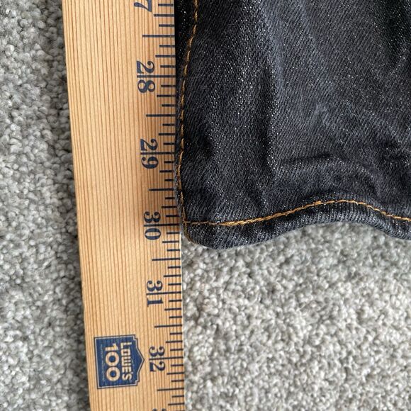 Levis 501 Original Shrink To Fit Jeans Mens Straight Leg Button Fly Black 32x30 - Picture 11 of 14